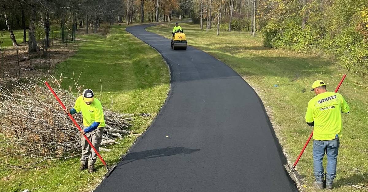 workers working on paving