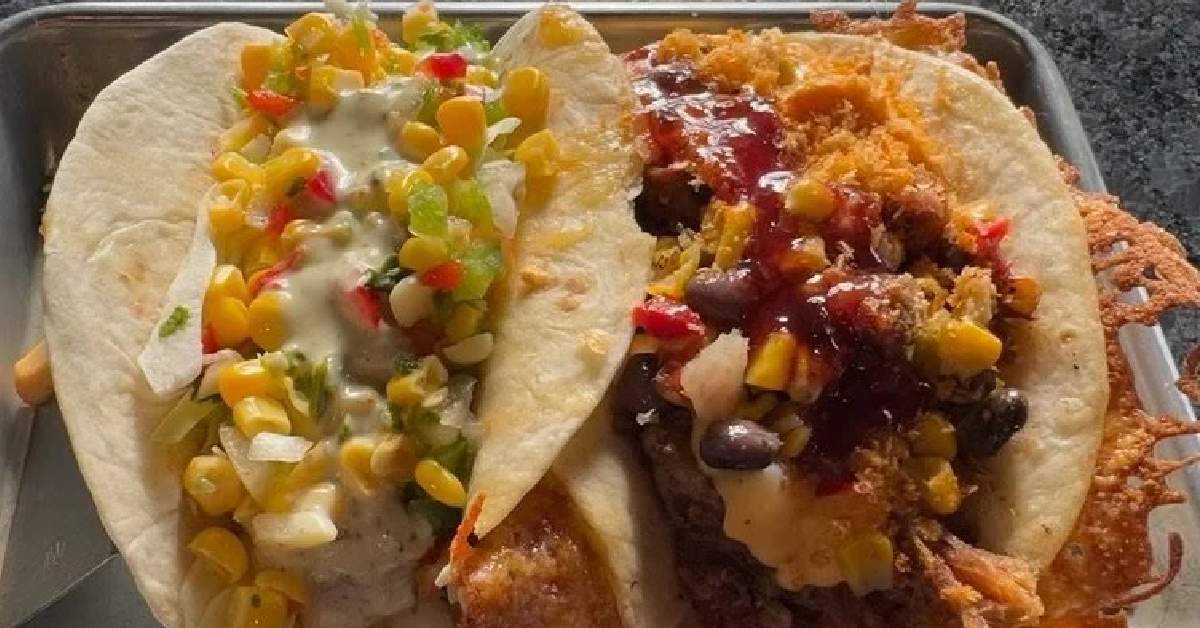 tacos with toppings on them