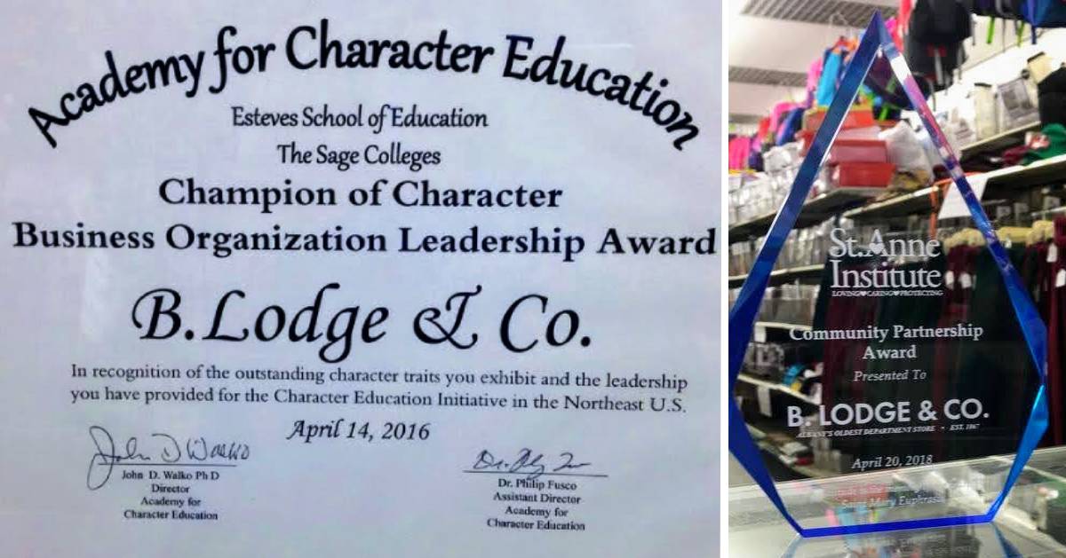 split image with two awards