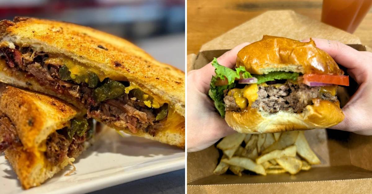 sandwich and burger