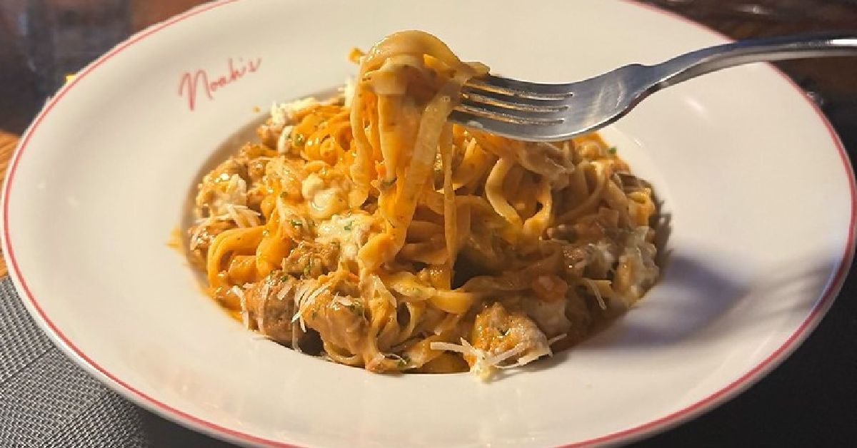 fork picking up pasta