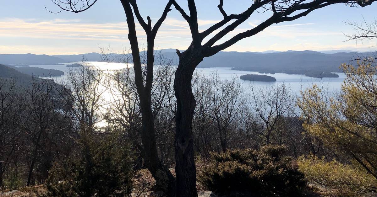 view from shelving rock summit