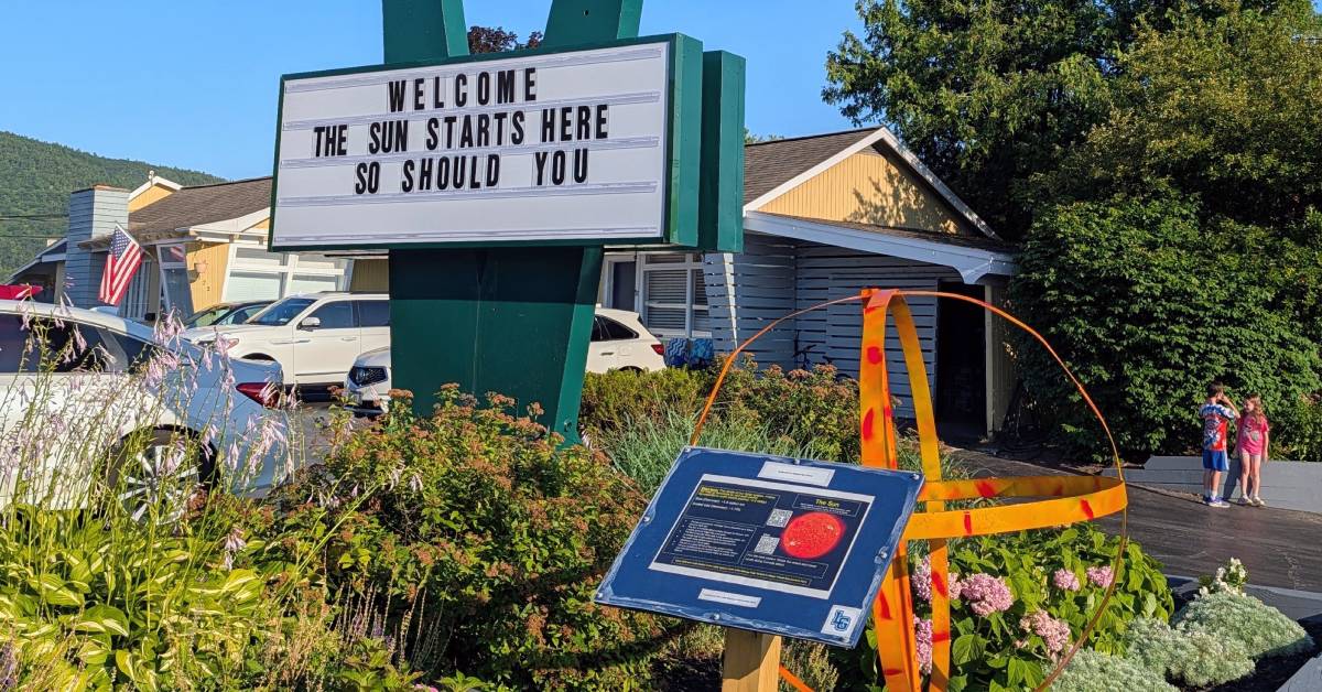 sun replica and sign