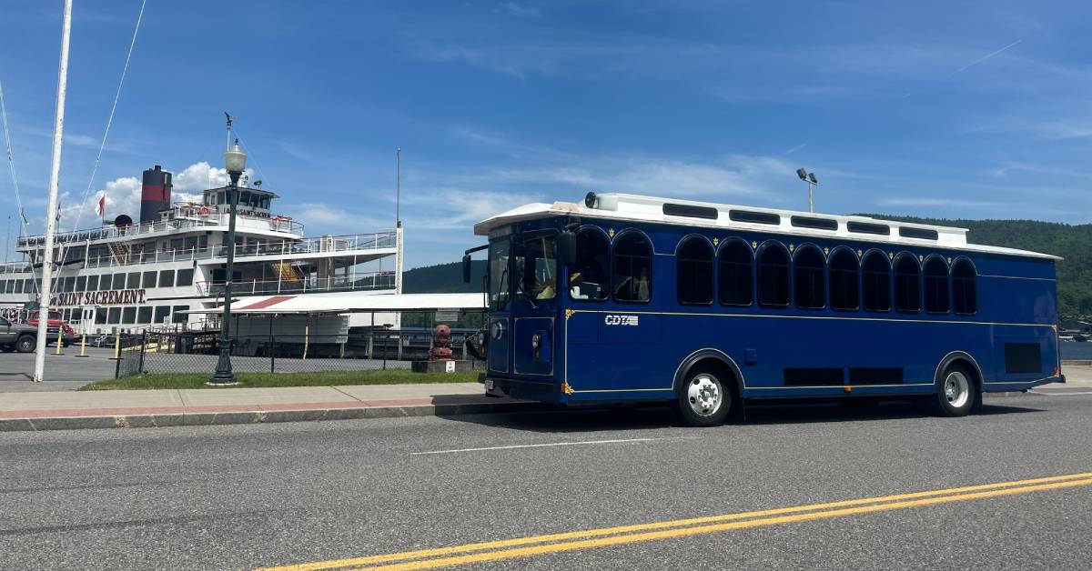trolley by lake george steamboat company