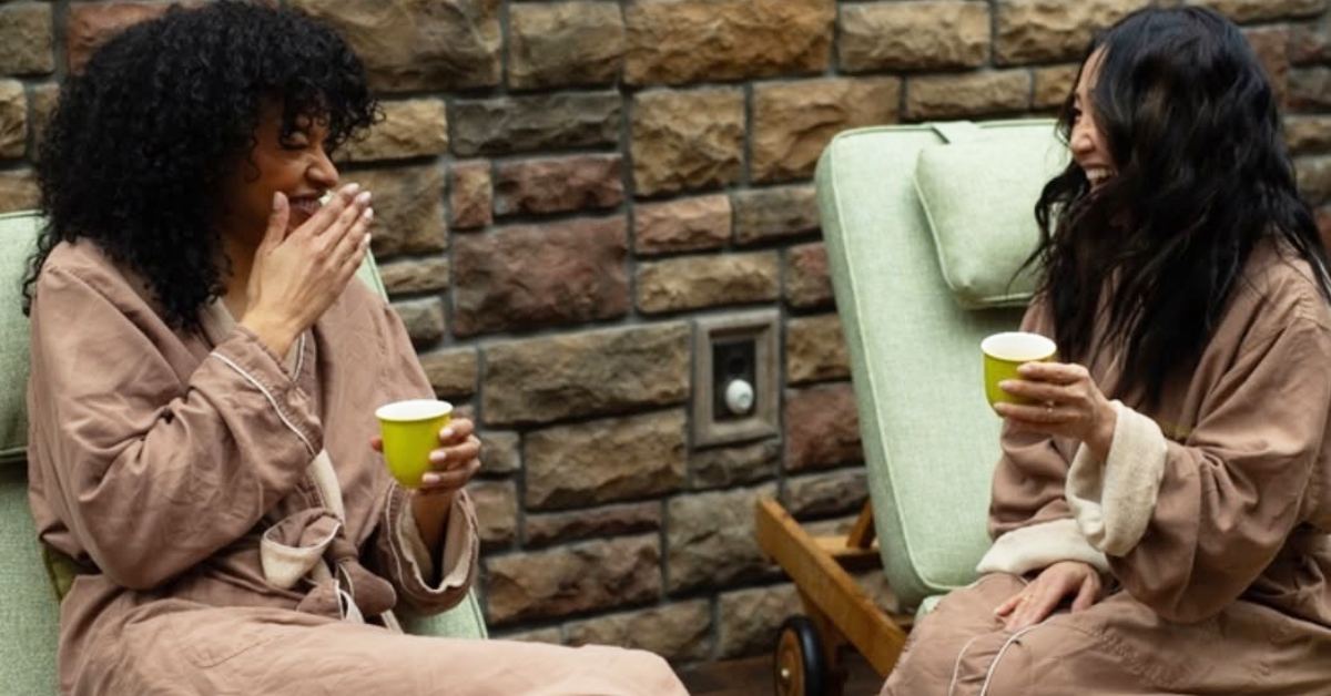 two women on spa lounge chairs