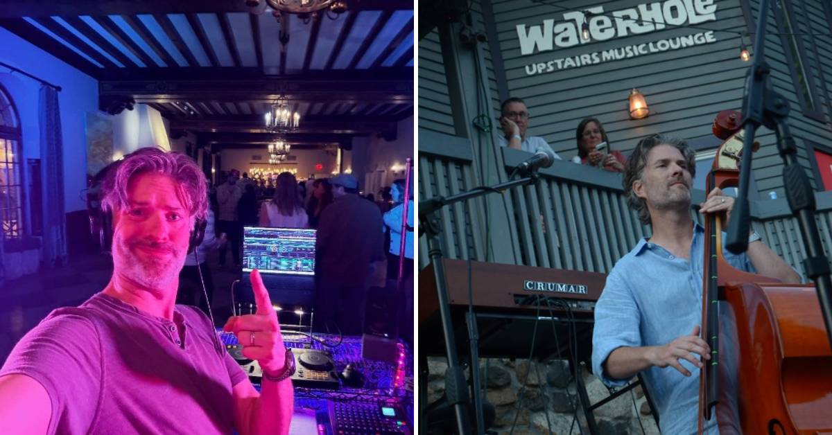 guy djing wedding and man on guitar