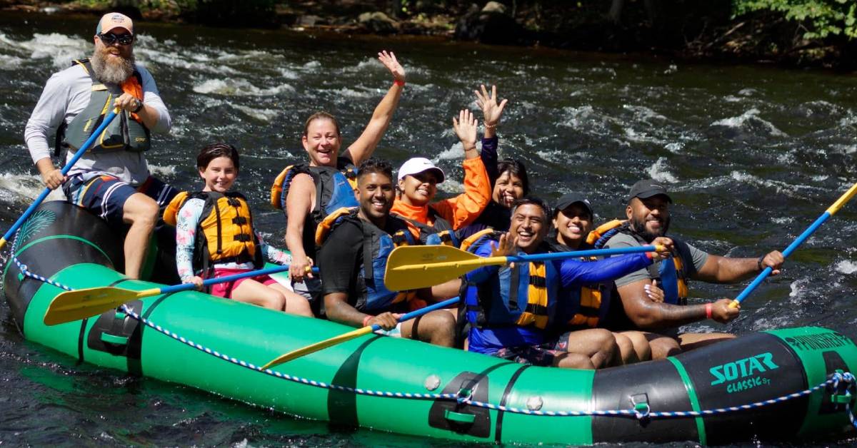 whitewater rafting group