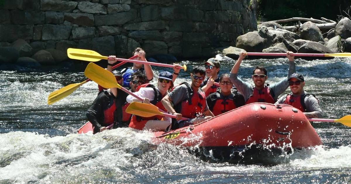 whitewater rafting group