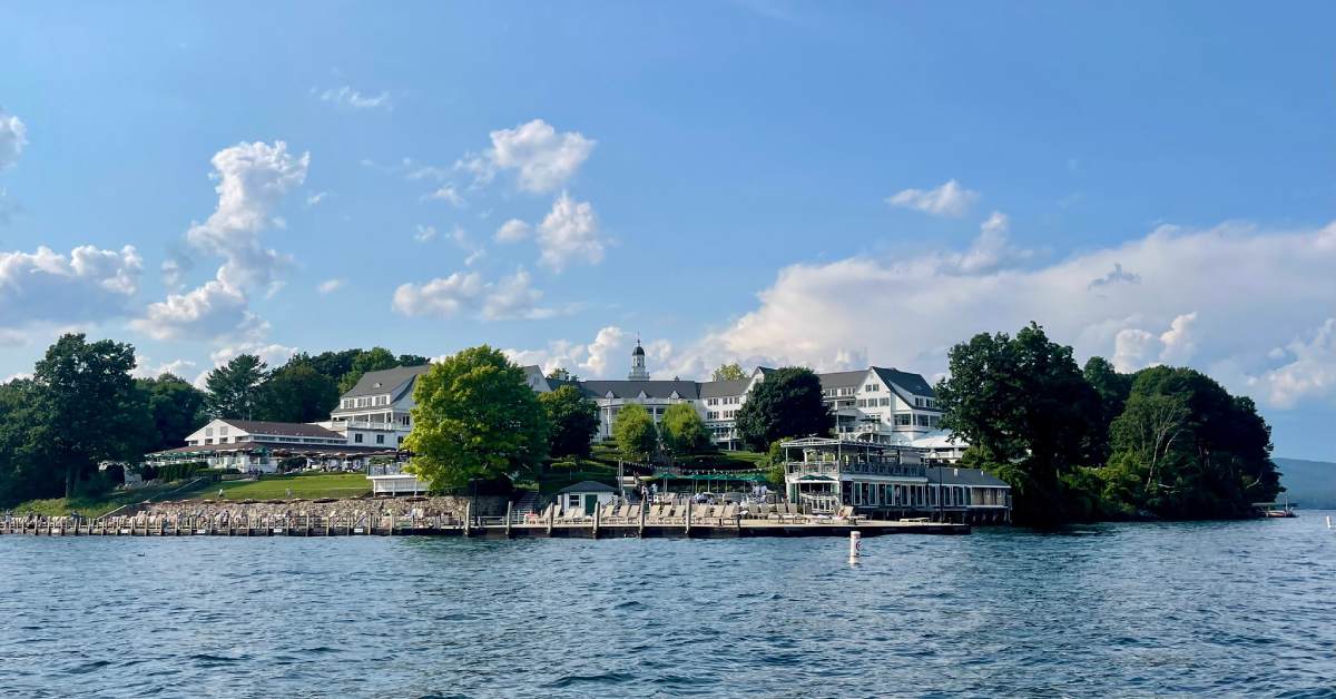 the sagemore resort from the lake