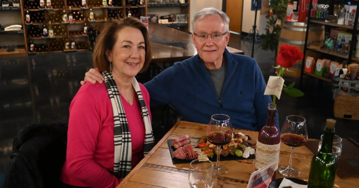 couple dining at the restobar at adirondack winery