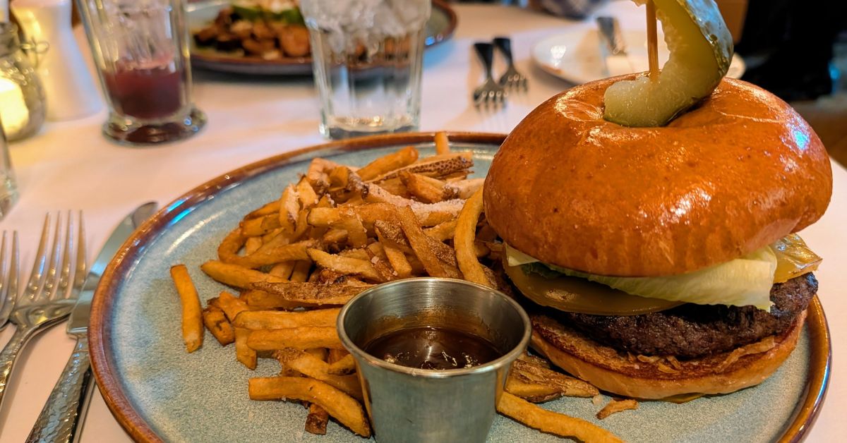 burger and fries