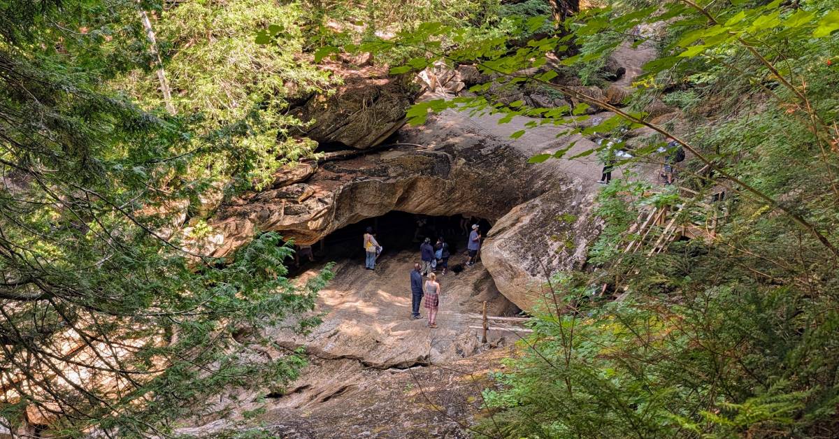 people in cave