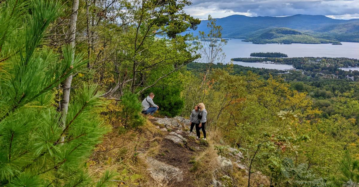 hikers at the pinnacle
