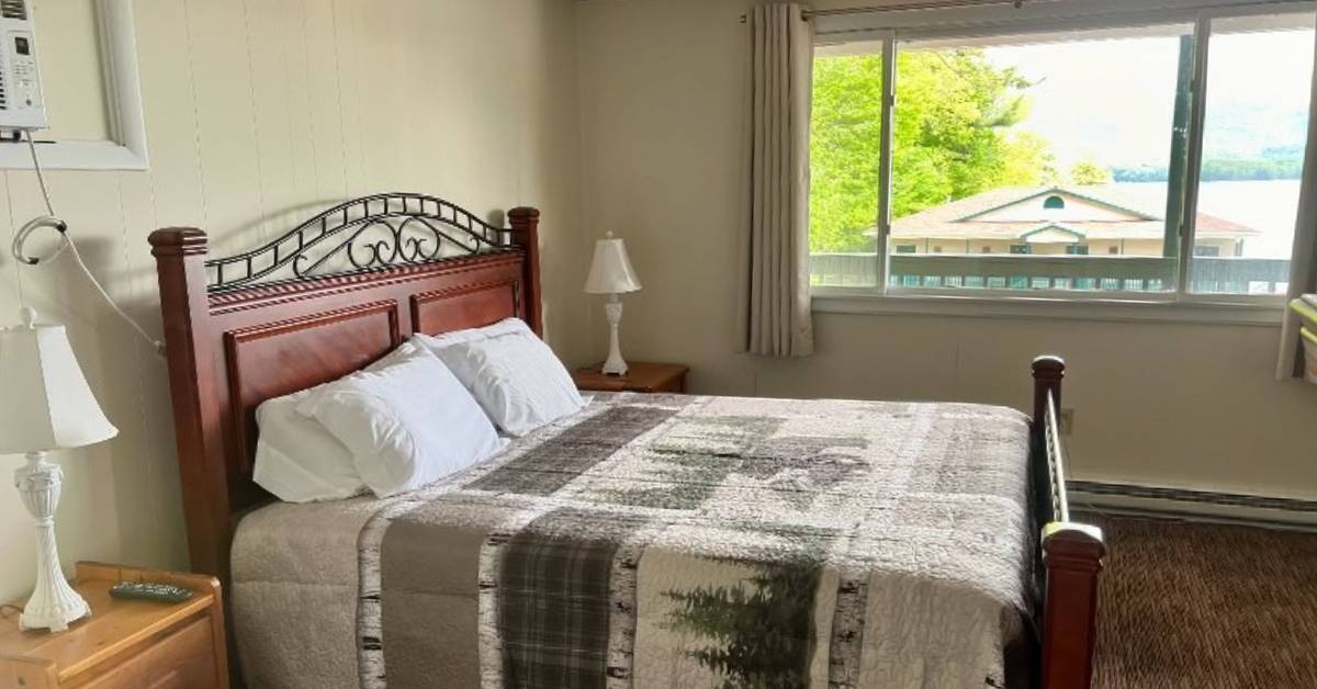 bed in bedroom