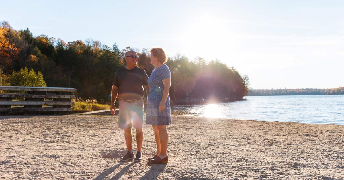 couple on beach together