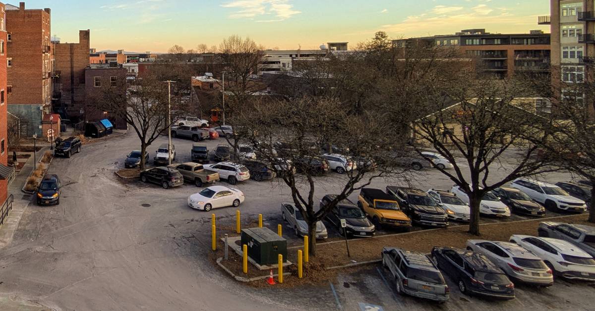 view of parking area in glens falls