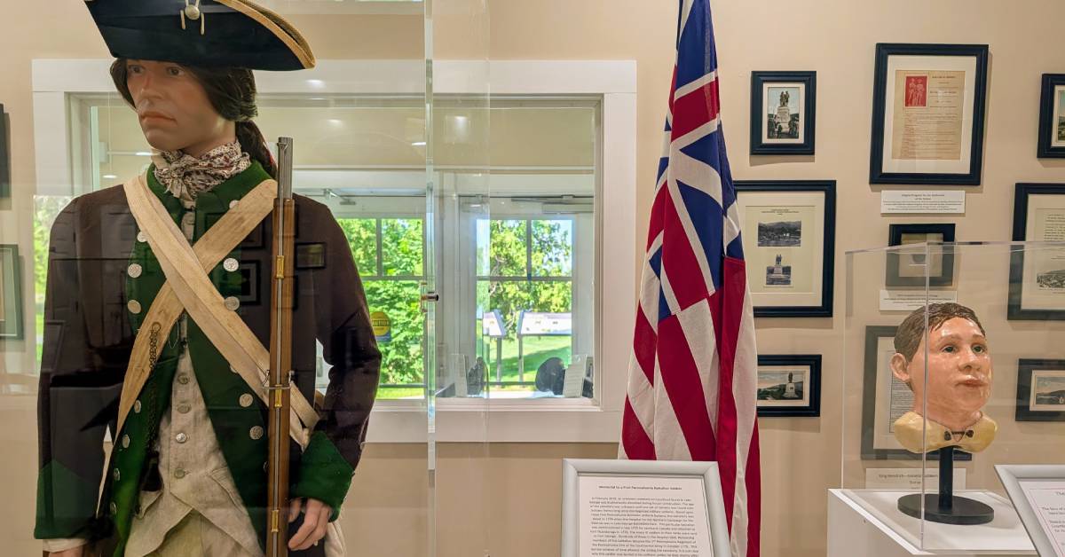soldier and head sculpture