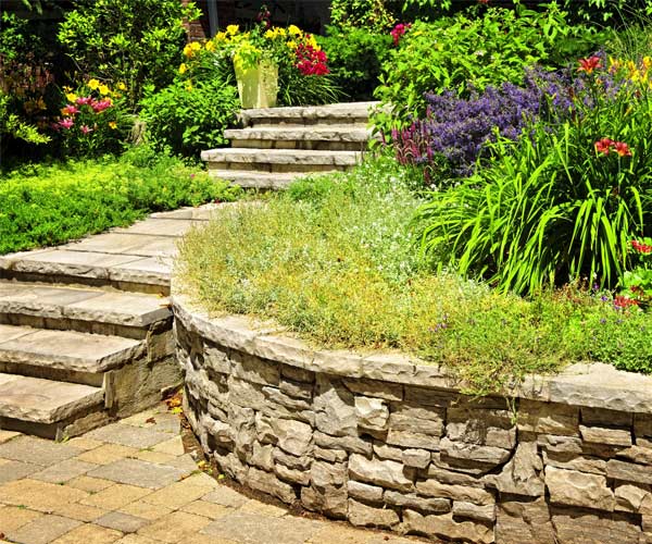 landscaped walkway