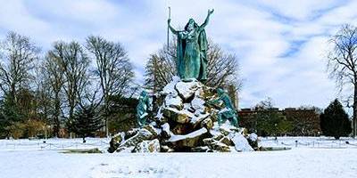 washington park in the winter