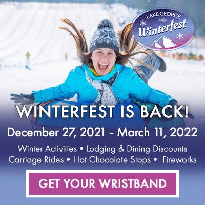 girl tubing with text about winterfest