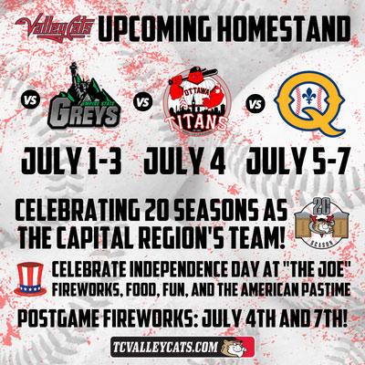 banner advertising upcoming valleycats games