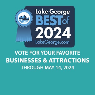 best of lake george badge with invitation to vote now