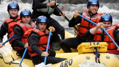 whitewater rafters rafting