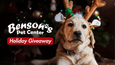 bensons pet center holiday giveaway promo image