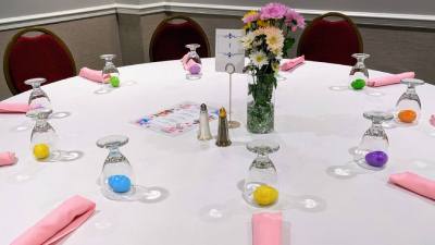 easter table setting at fort william henry in lake george