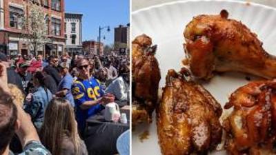 glens falls wing fest crowd and wings