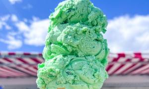 green ice cream cone