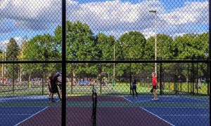 pickleball court at crandall park