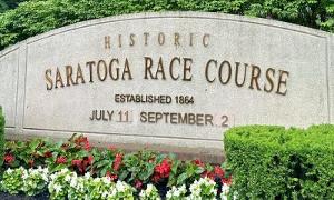saratoga race course sign, july 11 to september 2
