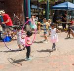 kids hula hooping