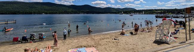 shepard park beach in lake george