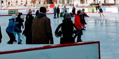 ice skating at the plaza in albany