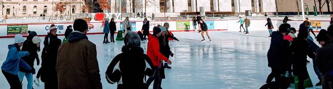 ice skating at the plaza in albany