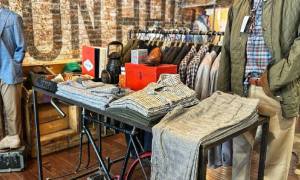 men's clothing on display in store