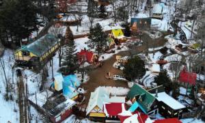 aerial view of north pole