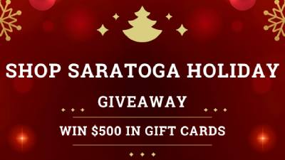 shop saratoga - enter to win $500 in gift cards