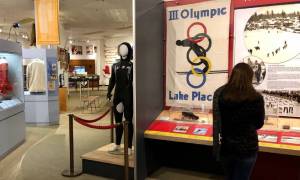 woman at lake placid olympic museum