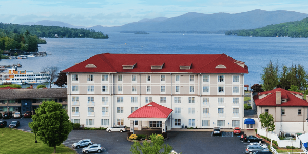 Aerial view of the Fort William Henry Hotel & Conference Center