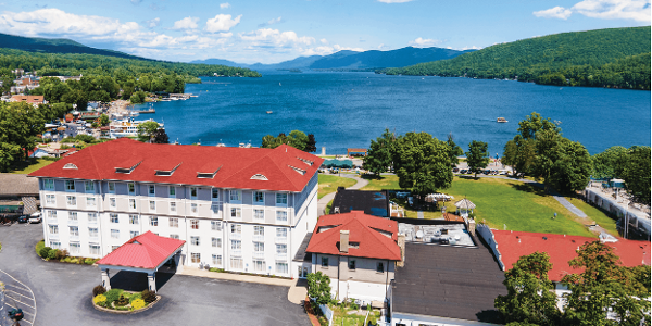 Aerial view of the Fort William Henry Hotel & Conference Center