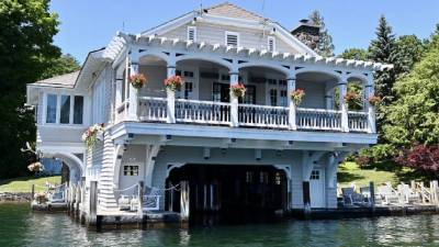 boathouse waterfront lodging, view from water