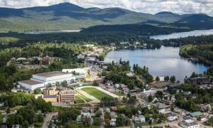 aerial view of lake placid