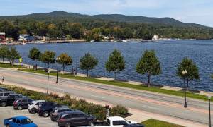 aerial view of lake george