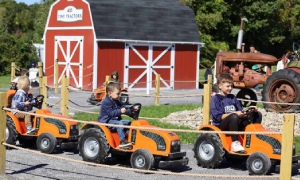 kids riding small tractors