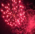 reddish pink fireworks