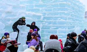 people at the ice palace