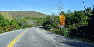 road leading to Gore Mountain